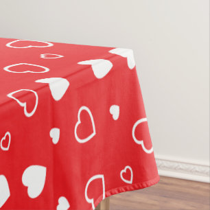 Stilisiertes Herzen Muster 4 Tischdecke