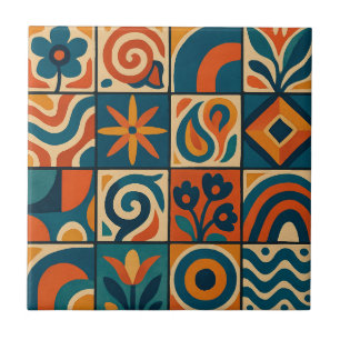 Stilisiertes Interwoven Trellis Design Fliese