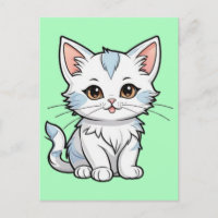 Stilisiertes Katzen-Cartoon-Linienkunst-Design-523
