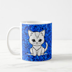 Stilisiertes Katzenkätzchen-Liniendesign-52315 Kaffeetasse
