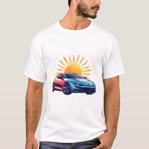 Stilisiertes Rennsportwagen T-Shirt
