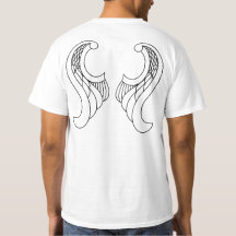Stilisiertes Vogelflügel-T-Shirt
