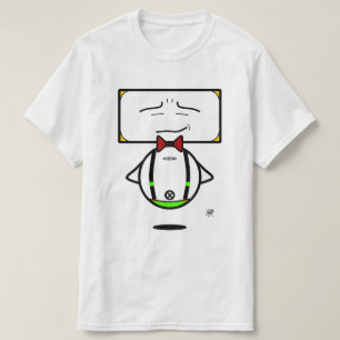 stilistische coole Roboter mit rotem Papillon T-Shirt