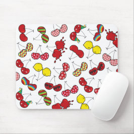Stilistischer Cartoon Funny Cheeky Red Cherries Mu Mousepad