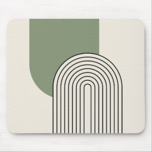 Stilkunst im Mittelalter mit grünem Bogen Mousepad