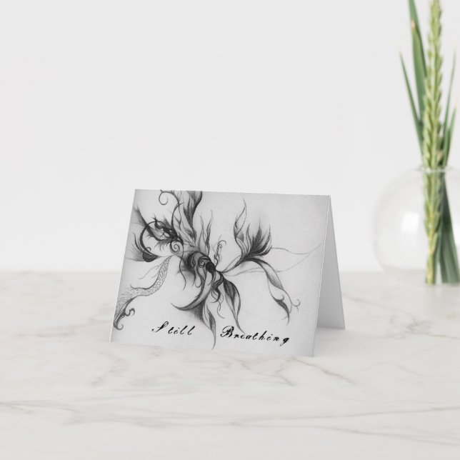 Still Breathing note card w/ enentwicklung Karte (Vorderseite)