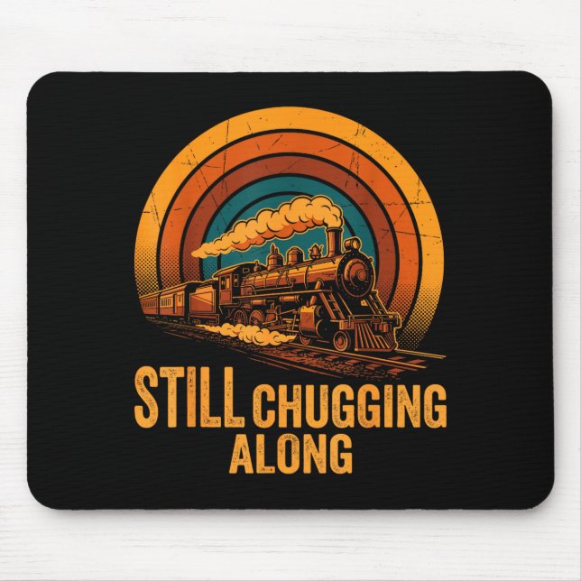 Still Chugging Along Retro Steam Train Locomotive  Mousepad (Vorne)