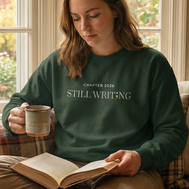 Still Here Semicolon Suicide Prevention Awareness Sweatshirt (my story isnt over, semicolon project, recovery sweatshirt, Gift for book lovers)