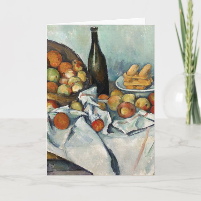 Still Life Apfel Basket Cezanne Malerische Kunst-K Karte (Vorderseite)