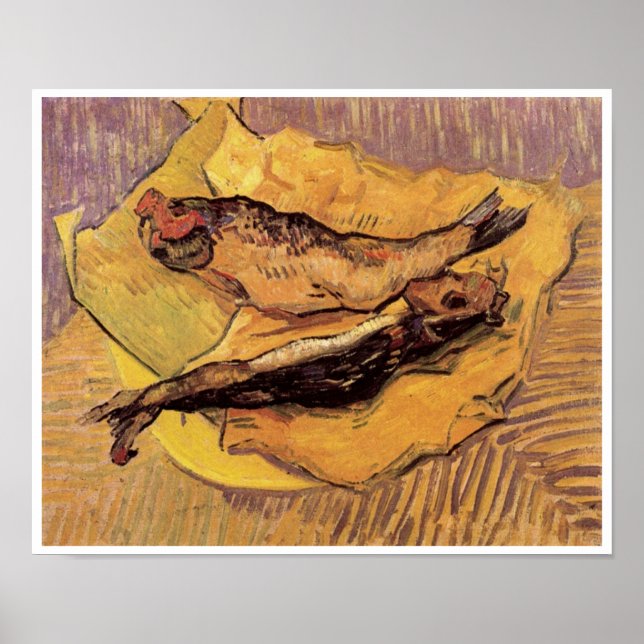 Still Life Bloaters and Knolic von Vincent van Gog Poster (Vorne)