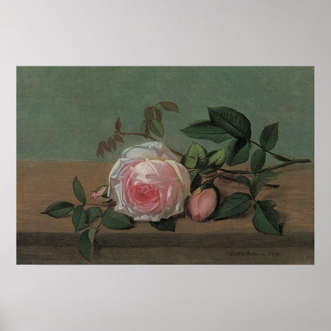 Still Life-Blume an der Lecke von Otto Ottesen Poster (Vorne)