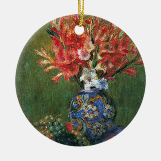 Still Life Blume und Frucht von Pierre Renoir Keramikornament (Vorne)