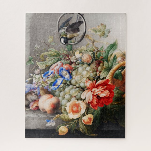 Still Life Blume und Früchte Klassische Kunst (Vertikal)