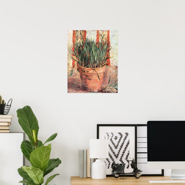 Still Life Blupot w Chives von Vincent van Gogh Poster (Heimbüro)