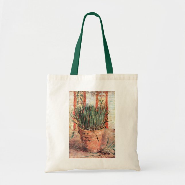 Still Life Blupot w Chives von Vincent van Gogh Tragetasche (Vorne)