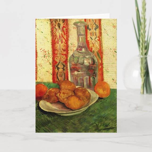 Still Life Decanter und Zitronen von Vincent van G Karte (Vorderseite)