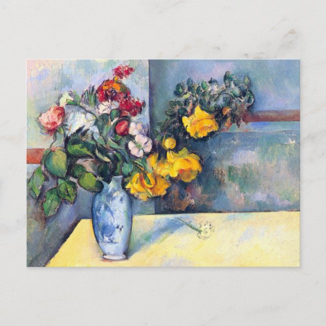 Still Life Flowers in a Vase By Paul Cezanne Postkarte (Vorderseite)
