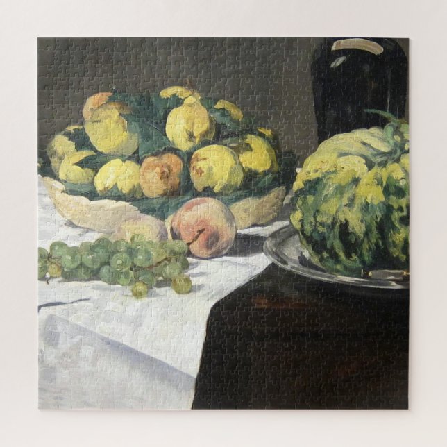 Still Life Lemon Pfirsiche von Manet Impressionist (Vertikal)