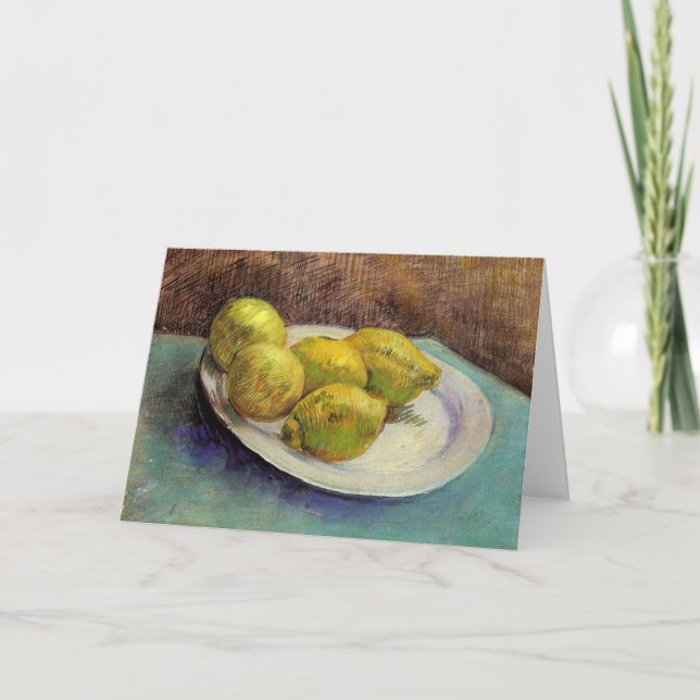 Still Life Lemons on a Plate by Vincent van Gogh Karte (Vorderseite)