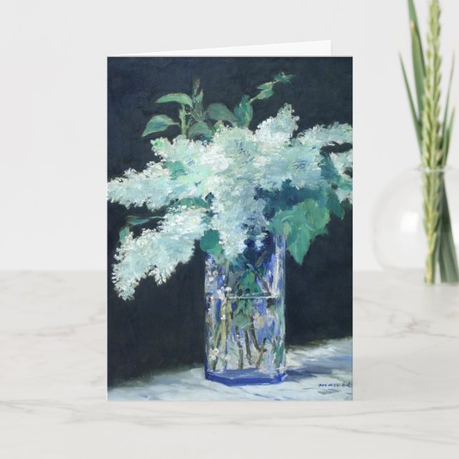 Still Life Lilac Bouquet von Manet Impressionist Karte (Vorderseite)