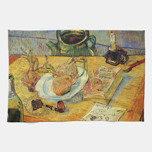 Still Life mit Zeichnend Vorstand von Vincent van  Geschirrtuch (Horizontal)