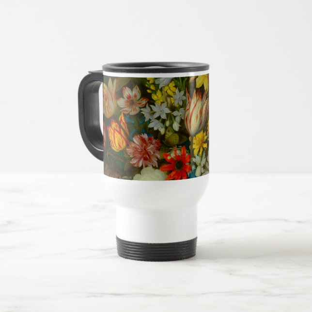 Still Life of Flowers in a Wan-Li Vase Reisebecher (Vorderseite Links)