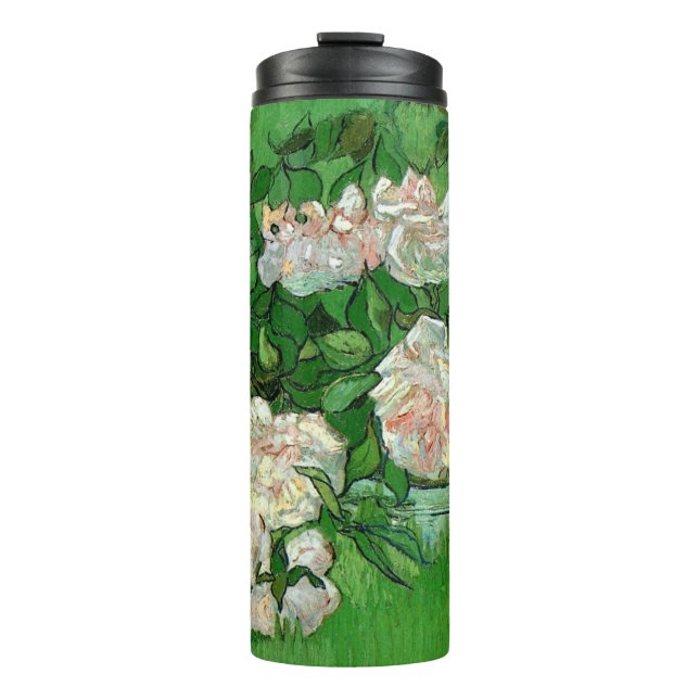 Still Life: Pink Roses by Vincent van Gogh Thermosbecher (Vorderseite)