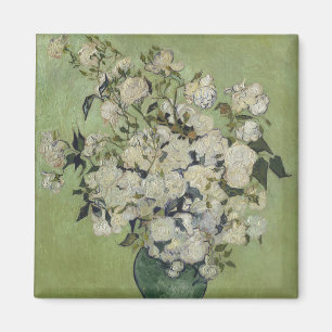 Still Life Pink Roses in einer Vase von Van Gogh Magnet