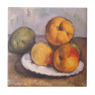 Still Life Quince, Äpfel, Birnen von Paul Cezanne Fliese