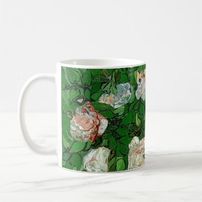 Still Life: Roses von Vincent van Gogh Kaffeetasse (Links)