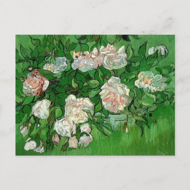 Still Life: Roses von Vincent van Gogh Postkarte (Vorderseite)