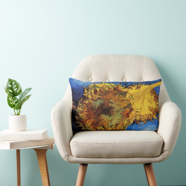 Still Life Two Cut Sonnenblumen von Vincent van Go Lendenkissen (Stuhl )