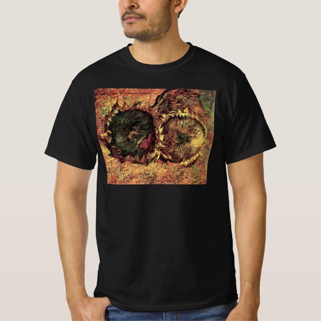 Still Life Two Cut Sonnenblumen von Vincent van Go T-Shirt (Vorderseite)