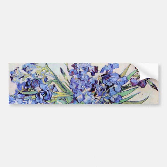 Still Life Vase mit Irisch von Vincent van Gogh Autoaufkleber (Vorne)