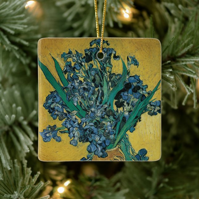 Still Life Vase mit Irisch von Vincent van Gogh Keramikornament (Baum)