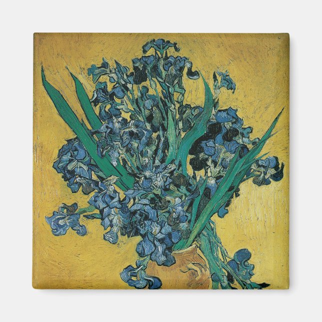 Still Life Vase mit Irisch von Vincent van Gogh Magnet (Vorne)