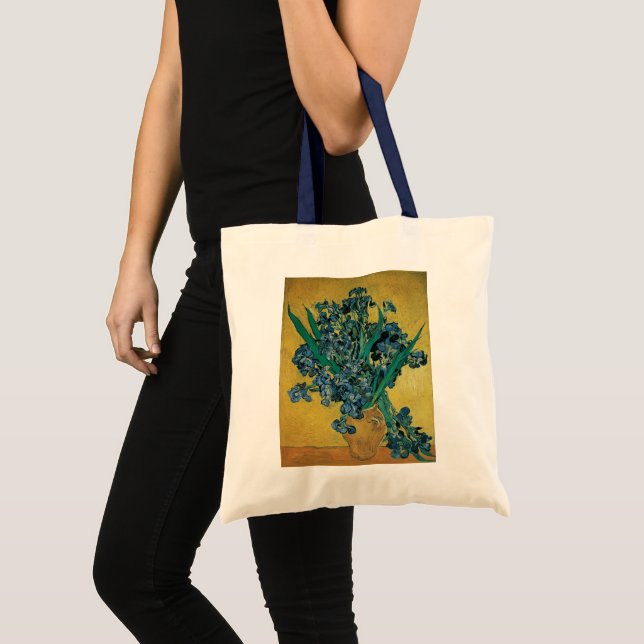 Still Life Vase mit Irisch von Vincent van Gogh Tragetasche (Vorderseite (Produkt))