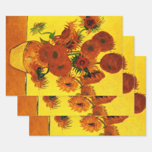 Still Life Vase w 15 Sonnenblumen Vincent van Gogh Geschenkpapier Set