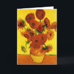 Still Life Vase w 15 Sonnenblumen Vincent van Gogh Karte<br><div class="desc">Still Life: Vase mit 15 Sonnenblumen von Vincent van Gogh ist ein Vintager Kunst Post-Impressionismus noch Leben Blumenmalerei. Ein wunderschönes Bouquet mit frisch geschnittenen gelben und orangefarbenen Sonnenblumen aus einem Sommergarten in voller Blüte. Über den Künstler: Vincent Willem van Gogh (1853-1890) war einer der berühmtesten postimpressionistischen Maler seiner Zeit. Seine...</div>