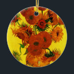 Still Life Vase w 15 Sonnenblumen Vincent van Gogh Keramik Ornament<br><div class="desc">Still Life: Vase mit 15 Sonnenblumen von Vincent van Gogh ist ein Vintager Kunst Post-Impressionismus noch Leben Blumenmalerei. Ein wunderschönes Bouquet mit frisch geschnittenen gelben und orangefarbenen Sonnenblumen aus einem Sommergarten in voller Blüte. Über den Künstler: Vincent Willem van Gogh (1853-1890) war einer der berühmtesten postimpressionistischen Maler seiner Zeit. Seine...</div>