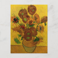 Still Life Vase w 15 Sonnenblumen Vincent van Gogh