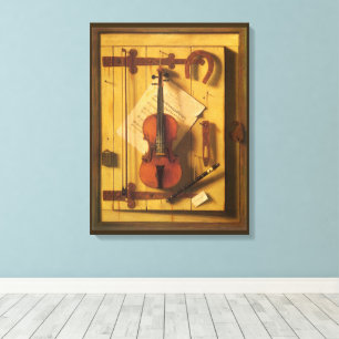Still Life Violin and Music von William Harnett Leinwanddruck