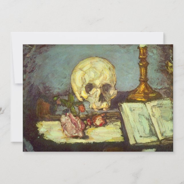 Still Life w Skull, Candle, Book by Paul Cezanne (Vorderseite)