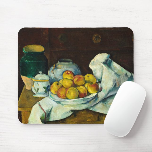 Still Life with Commode, 1887-1888 by Paul Cezanne Mousepad (Mit Mouse)