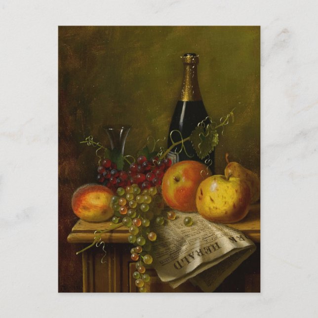 Still Life with Fruit by William Michael Harnett Postkarte (Vorderseite)
