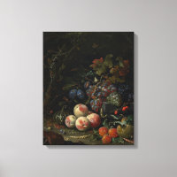 Still Life with Fruit, Foliage and Insects, c.1669