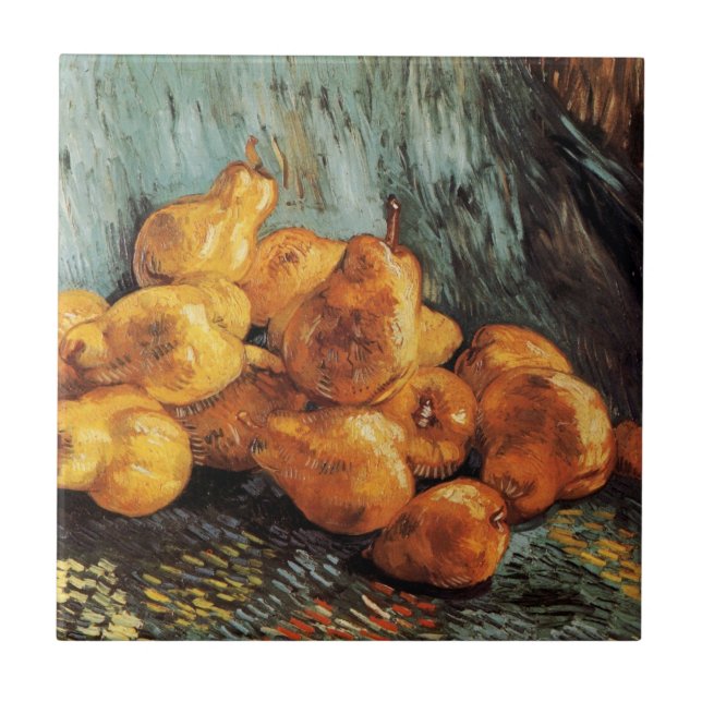 Still Life with Quince Pears by Vincent van Gogh Fliese (Vorderseite)