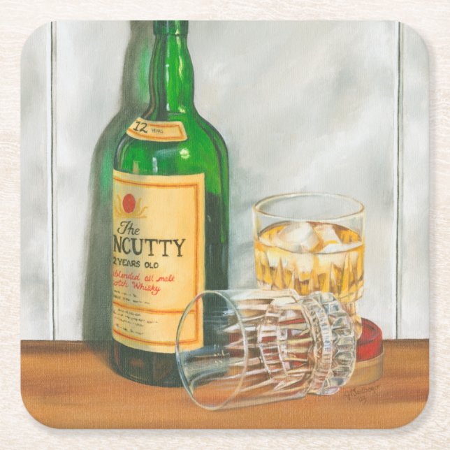 Still Life with Scotch von Jennifer Goldberger Rechteckiger Pappuntersetzer (Vorderseite)