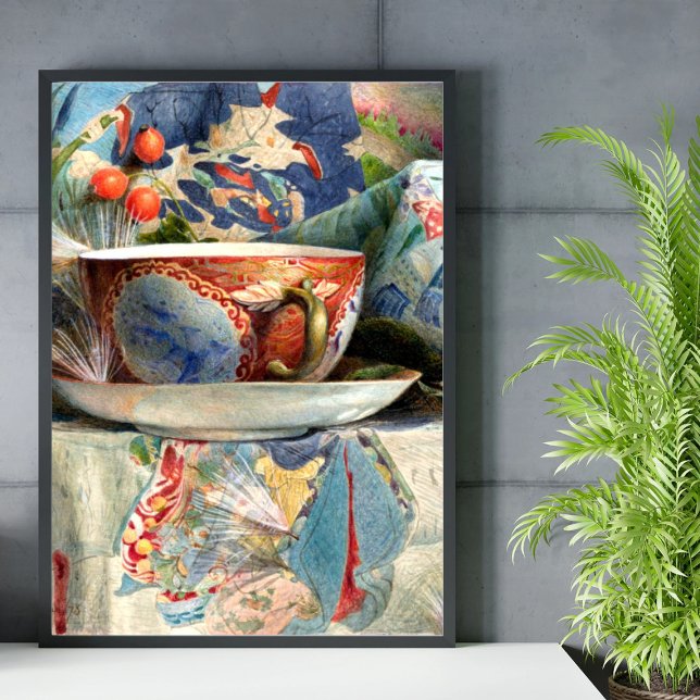 Still Life with Tee Cup by Samuel Colman Poster (Von Creator hochgeladen)