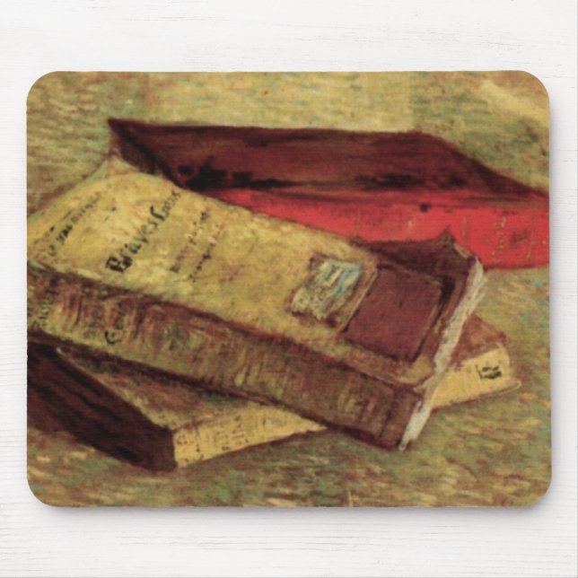Still Life with Three Books by Vincent van Gogh Mousepad (Vorne)